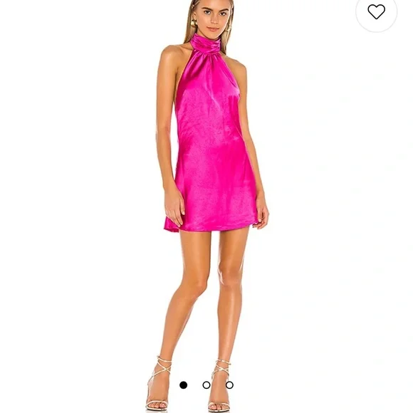 Hayes Mini Dress in Magenta Pink - Picture 1 of 3